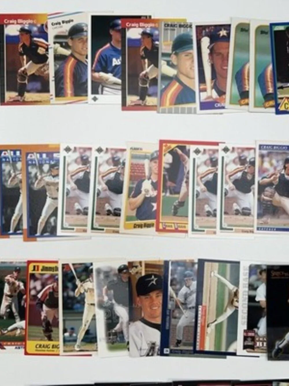 Craig Biggio 66 Baseball Card Lot Collection Rookies Inserts Numbered